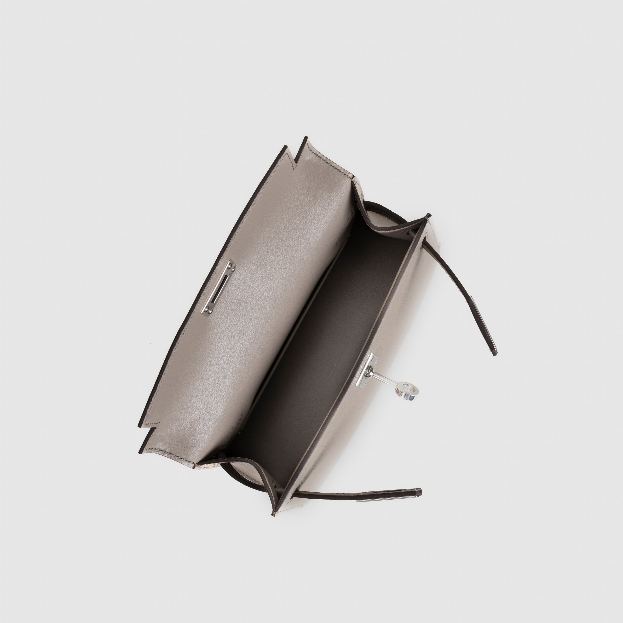 MINI KELLY II (20) EPSOM LEATHER GRIS ASPHALTE WITH PALLADIUM HARDWARE (PHW)