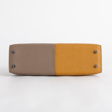 MINI KELLY II (20) CASAQUE EPSOM LEATHER SESAME & ETOUPE & BLEU INDIGO WITH PALLADIUM HARDWARE (PHW)