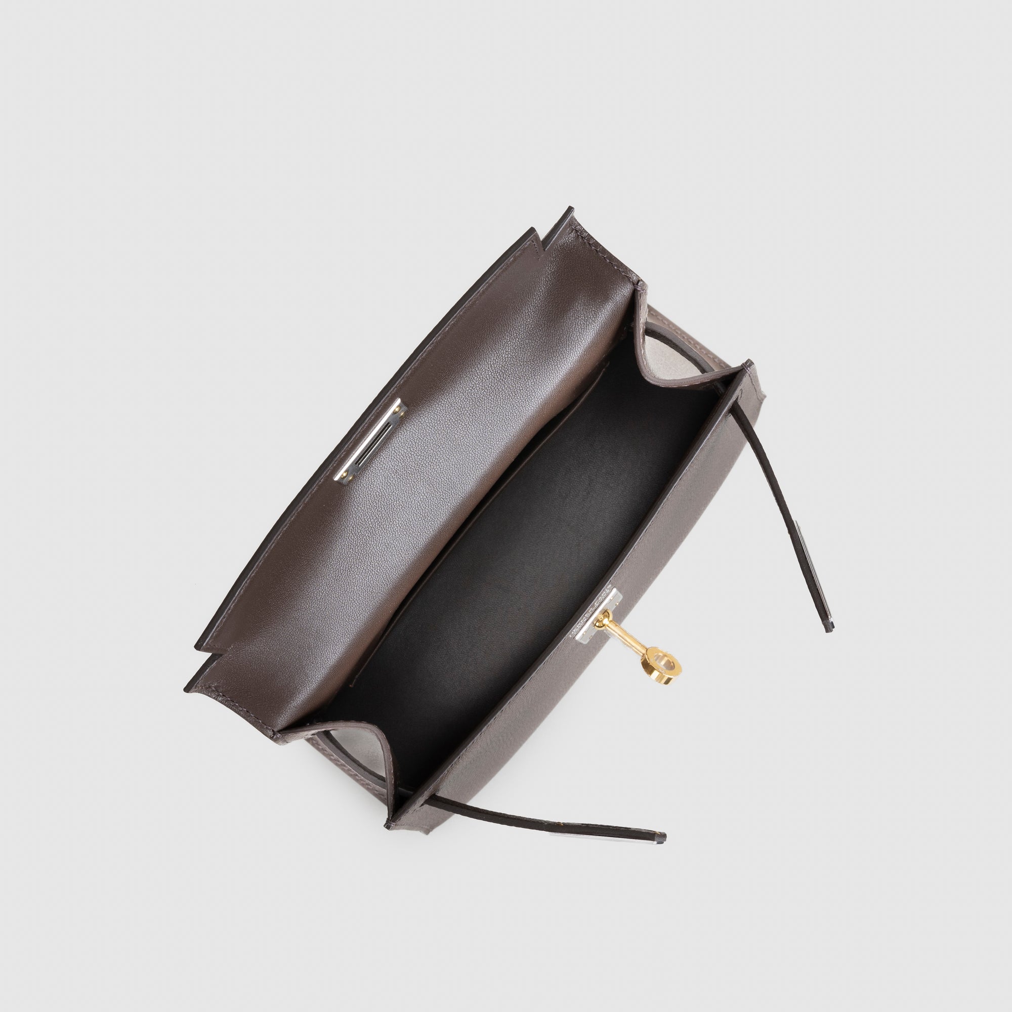 MINI KELLY II (20) EPSOM LEATHER EBENE WITH ELECTRUM HARDWARE (EHW)