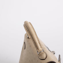 MINI KELLY II (20) OSTRICH LEATHER PARCHEMIN WITH PALLADIUM HARDWARE (PHW)