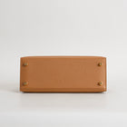 KELLY 25 SHINY (LISSE) TOUCH SHINY MISSISSIPPIENSIS ALLIGATOR LEATHER MIEL & EPSOM LEATHER GOLD WITH GOLD HARDWARE (GHW)