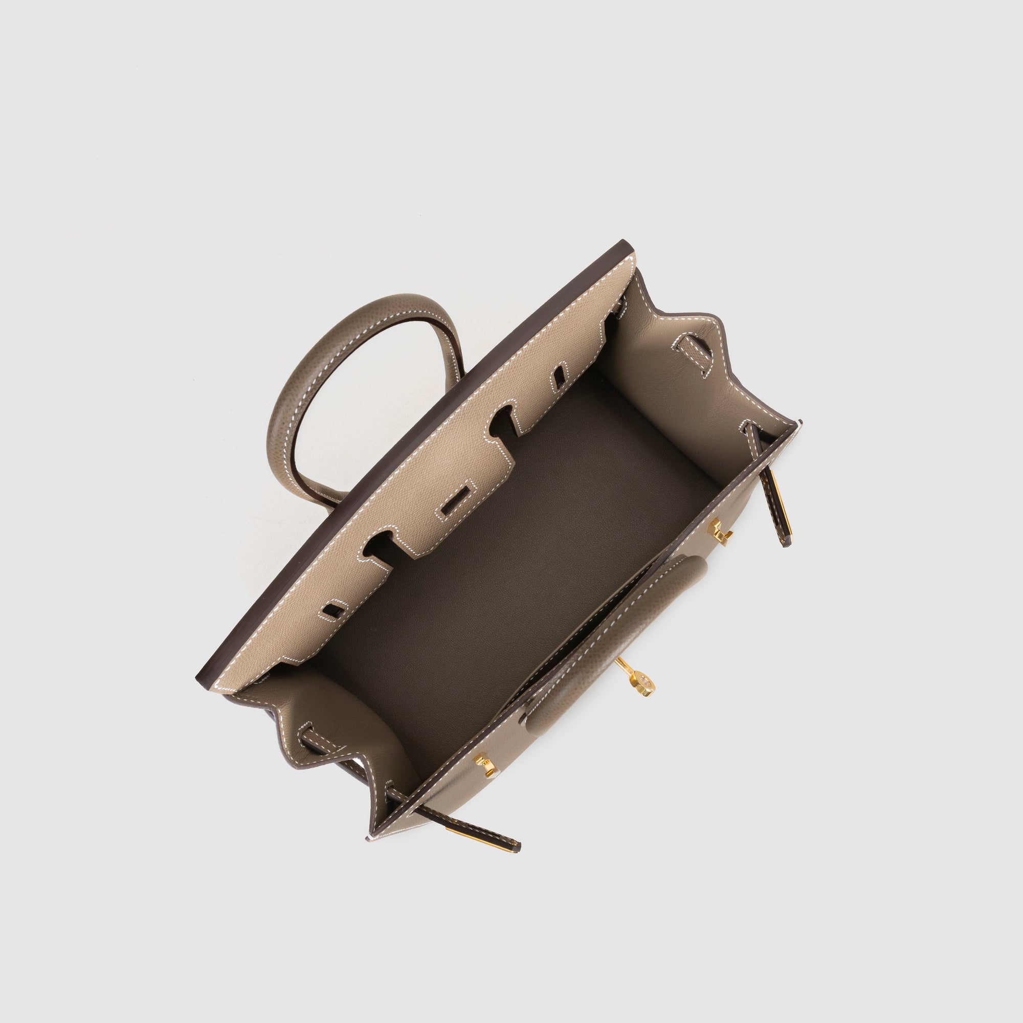 BIRKIN 25 (SELLIER SHAPE) EPSOM LEATHER ETOUPE WITH GOLD HARDWARE (GHW)