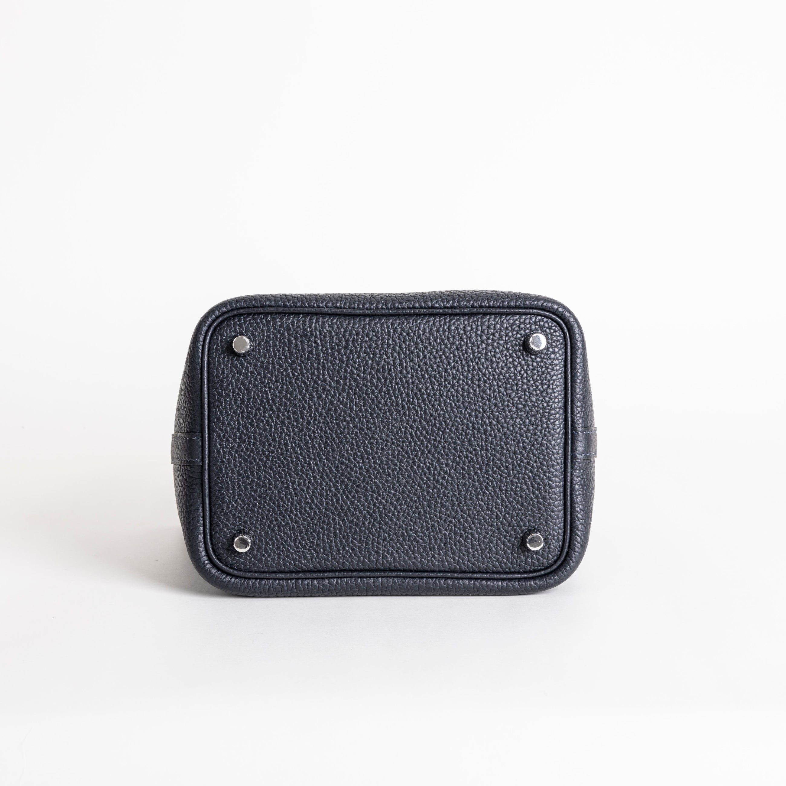 PICOTIN 18 LOCK CLEMENCE LEATHER BLEU NUIT WITH PALLADIUM HARDWARE (PHW)
