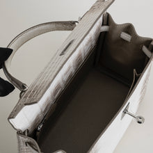 KELLY 25 NILOTICUS CROCODILE (MATTE) LEATHER HIMALAYA WITH PALLADIUM HARDWARE (PHW)