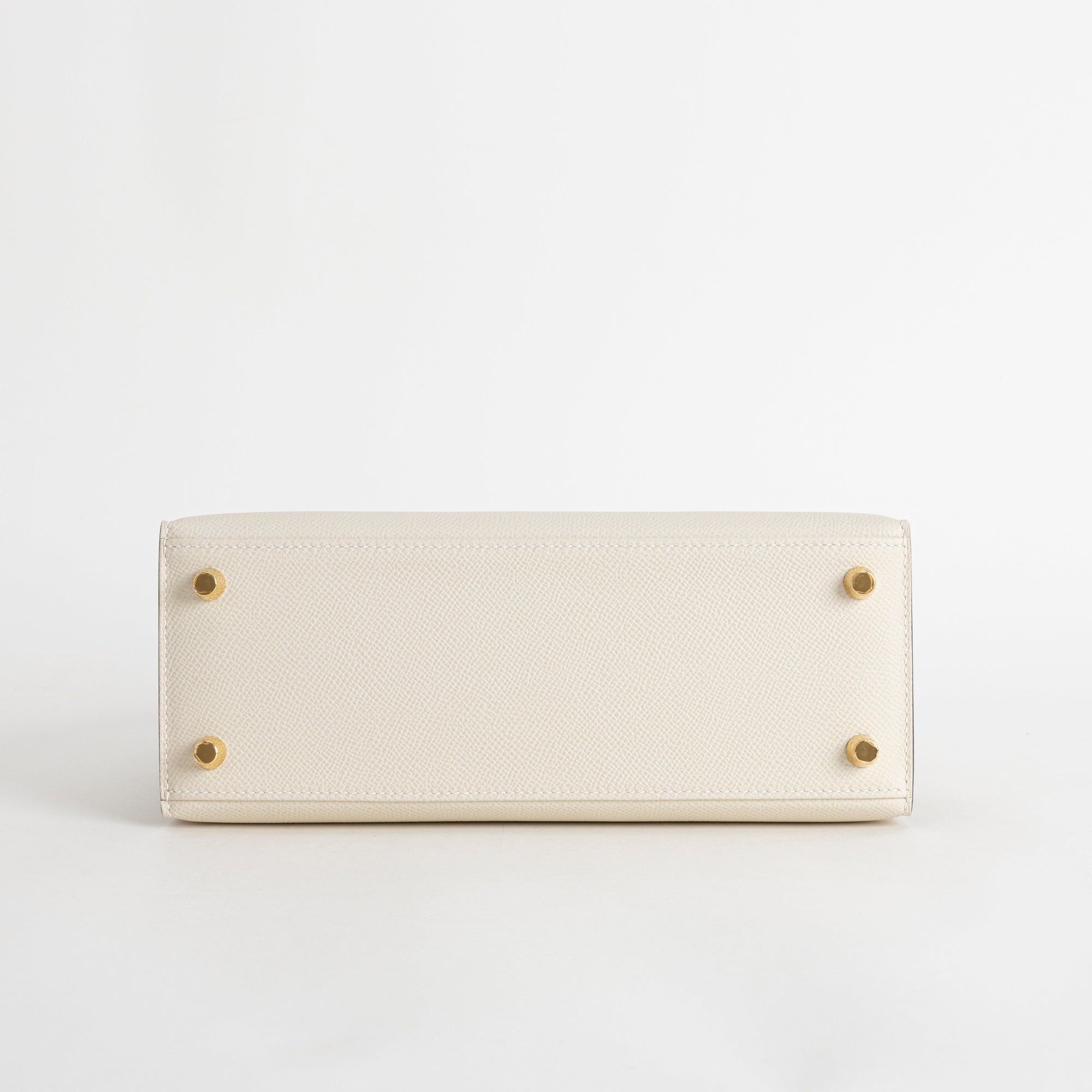 KELLY 25 EPSOM LEATHER HORSESHOE STAMP (HSS) BI-COLOR CRAIE & TRENCH WITH GOLD HARDWARE (GHW)