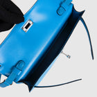 KELLY ELAN CHEVRE LEATHER BLEU FRIDA WITH PALLADIUM HARDWARE (PHW)