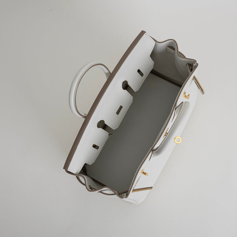 BIRKIN 25 TOGO LEATHER BLANC WITH GOLD HARDWARE (GHW)