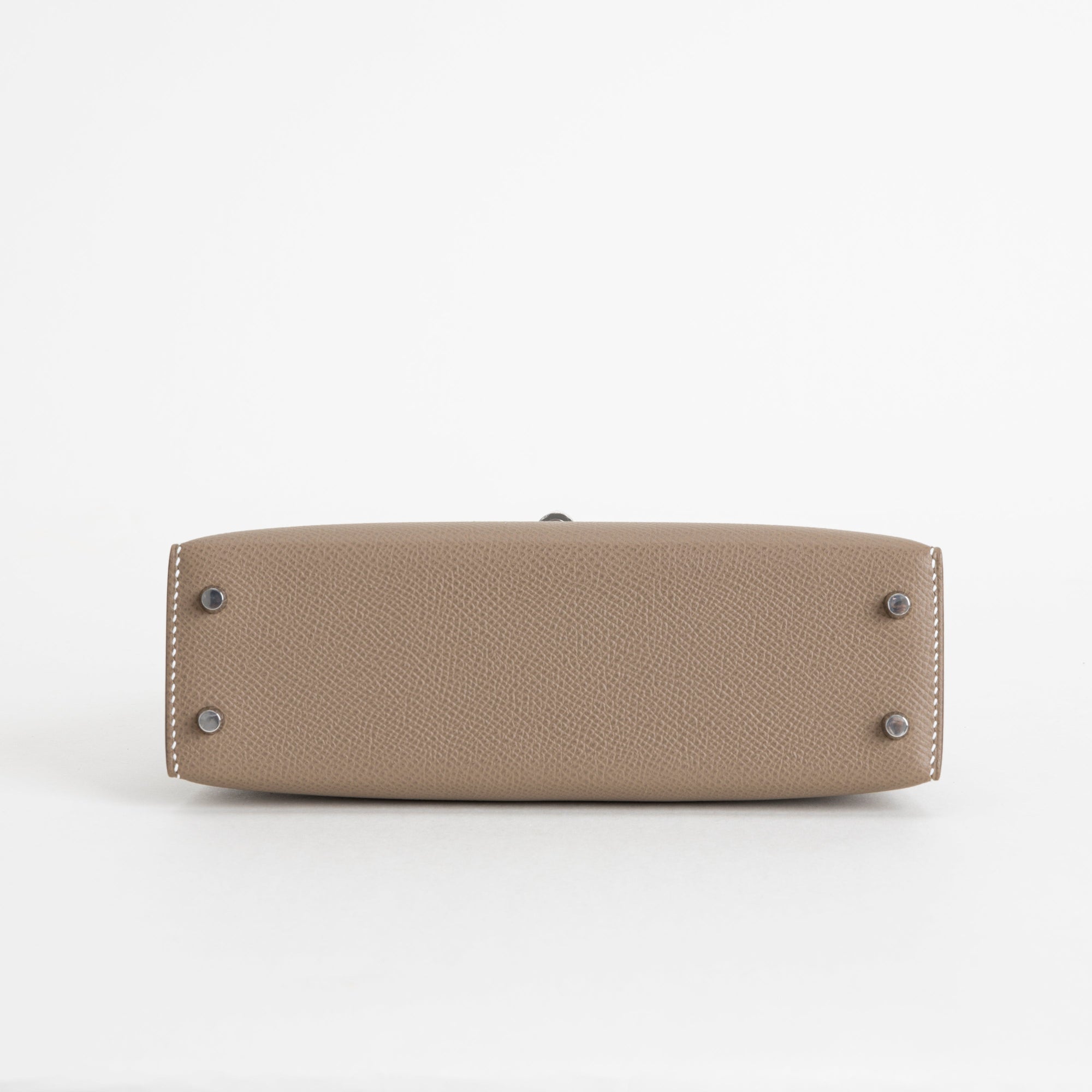 MINI KELLY II (20) EPSOM LEATHER ETOUPE WITH PALLADIUM HARDWARE (PHW)
