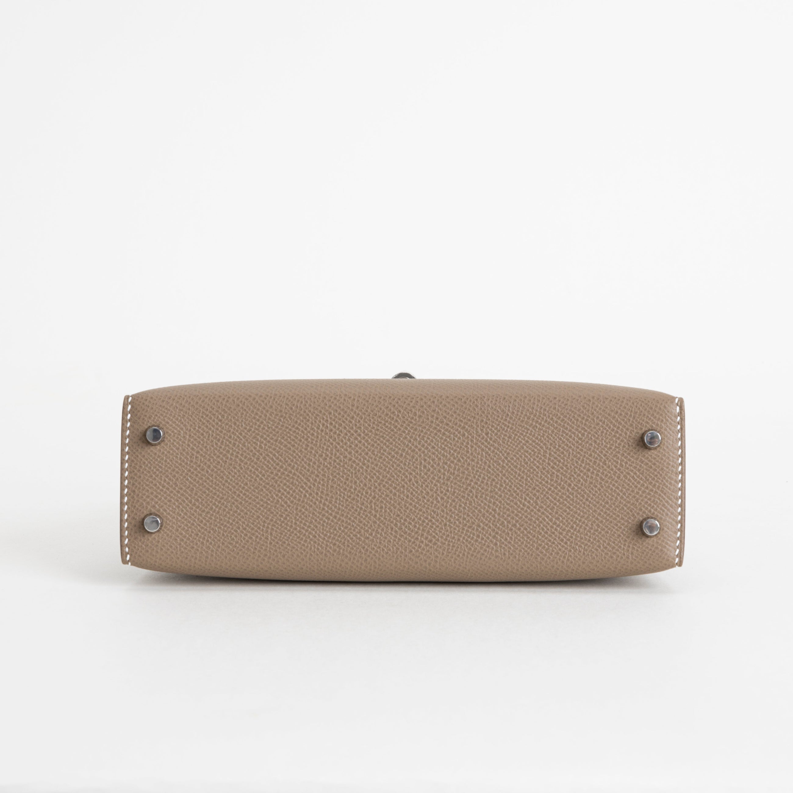 MINI KELLY II (20) EPSOM LEATHER ETOUPE WITH PALLADIUM HARDWARE (PHW)