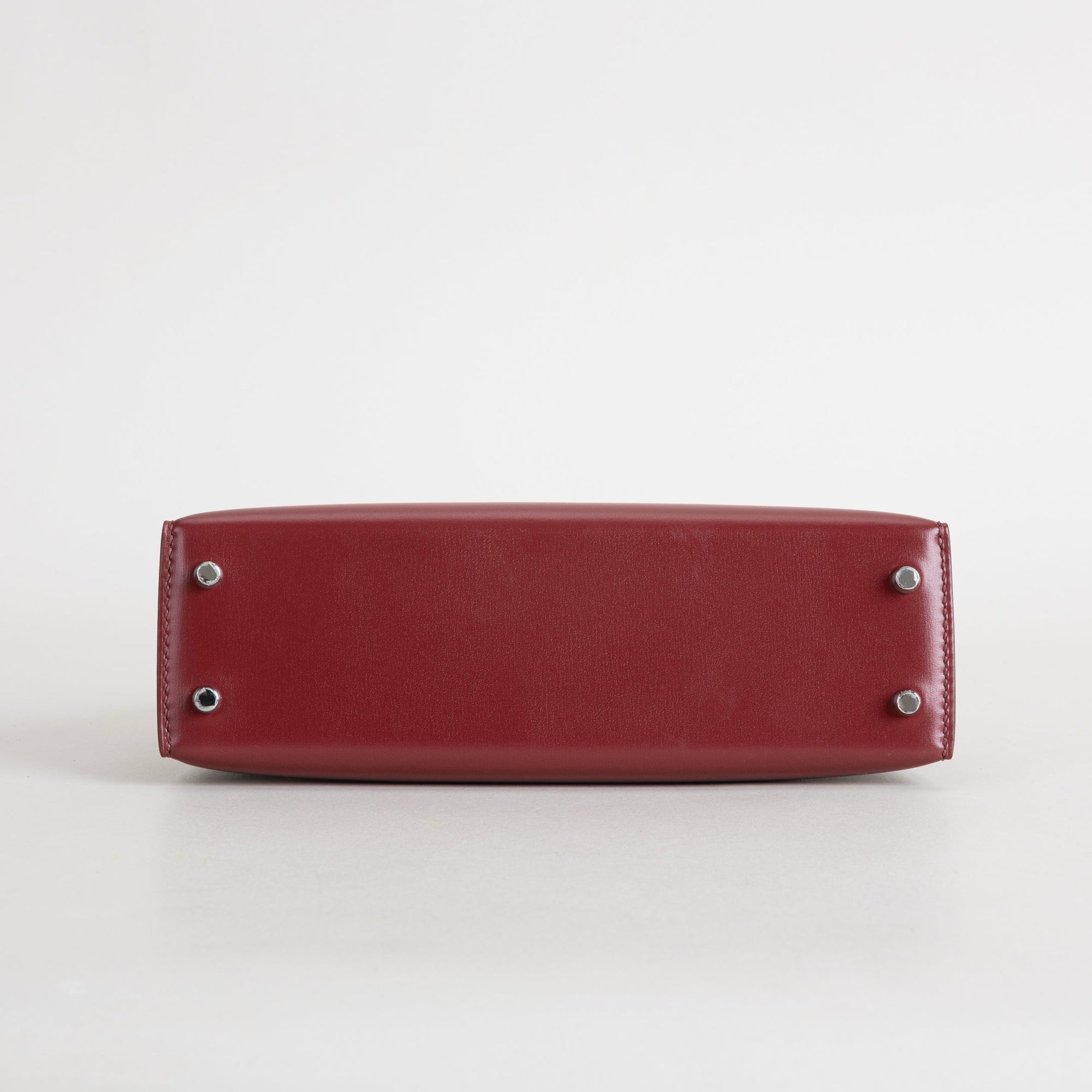 MINI KELLY II (20) BOX CALF LEATHER ROUGE H WITH PALLADIUM HARDWARE (PHW)
