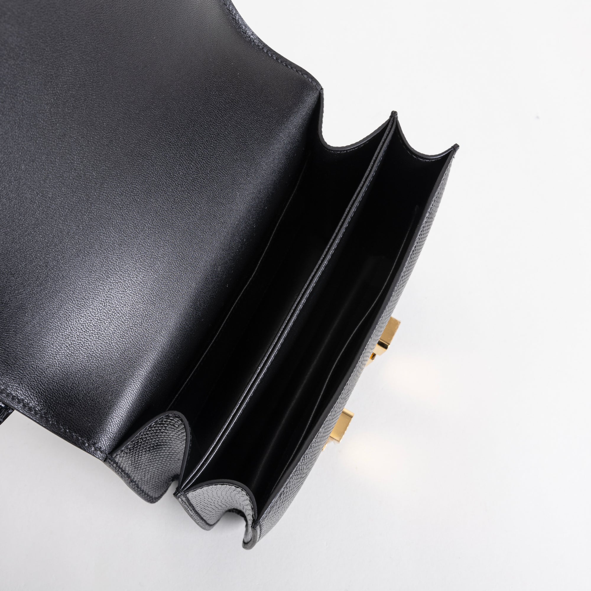 CONSTANCE 18 (MINI) LIZARD LEATHER NOIR (BLACK) WITH GOLD HARDWARE (GHW)