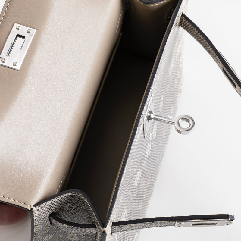 MINI KELLY II (20) OMBRE LIZARD LEATHER WITH PALLADIUM HARDWARE (PHW)