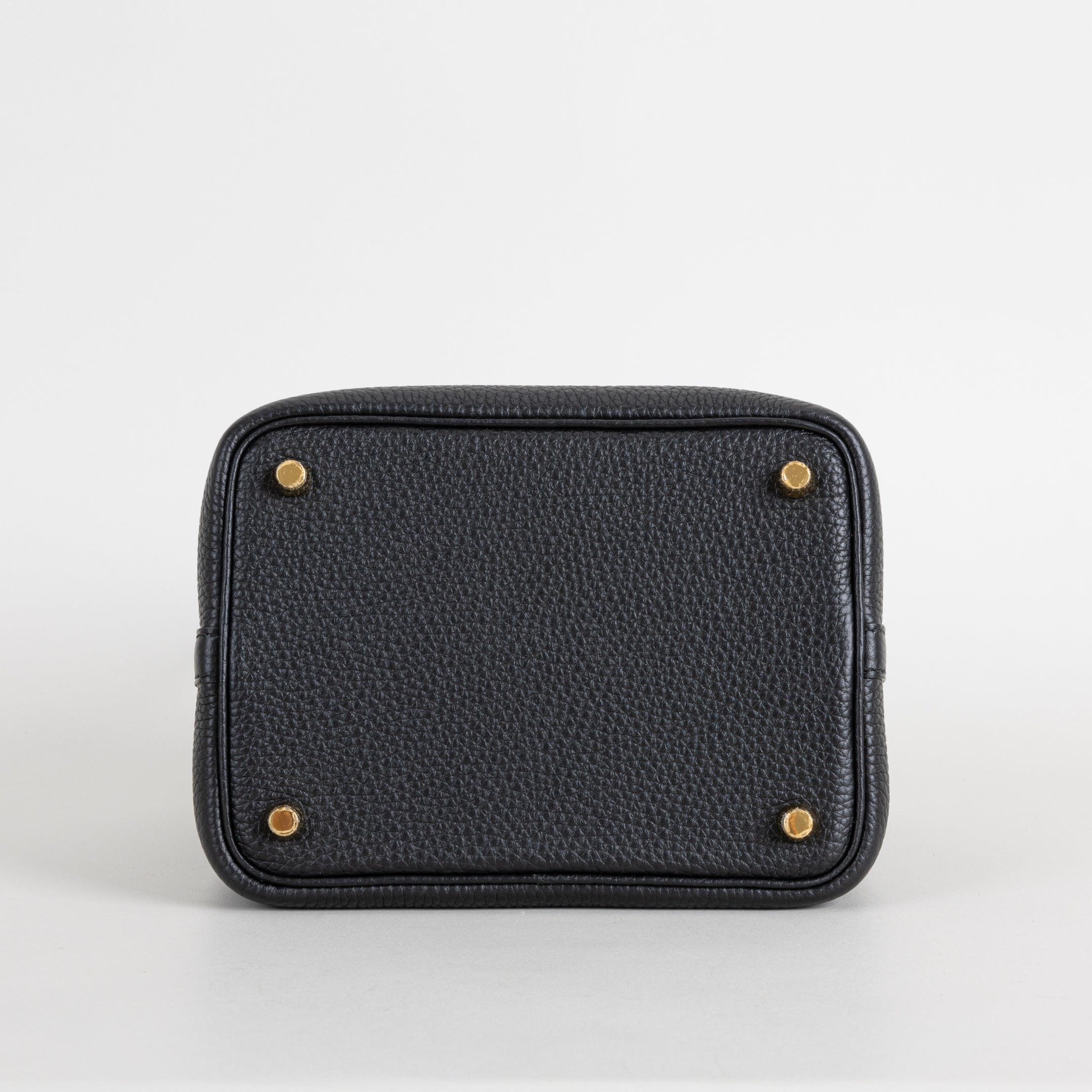 PICOTIN 18 LOCK CLEMENCE LEATHER NOIR (BLACK) WITH GOLD HARDWARE (GHW)