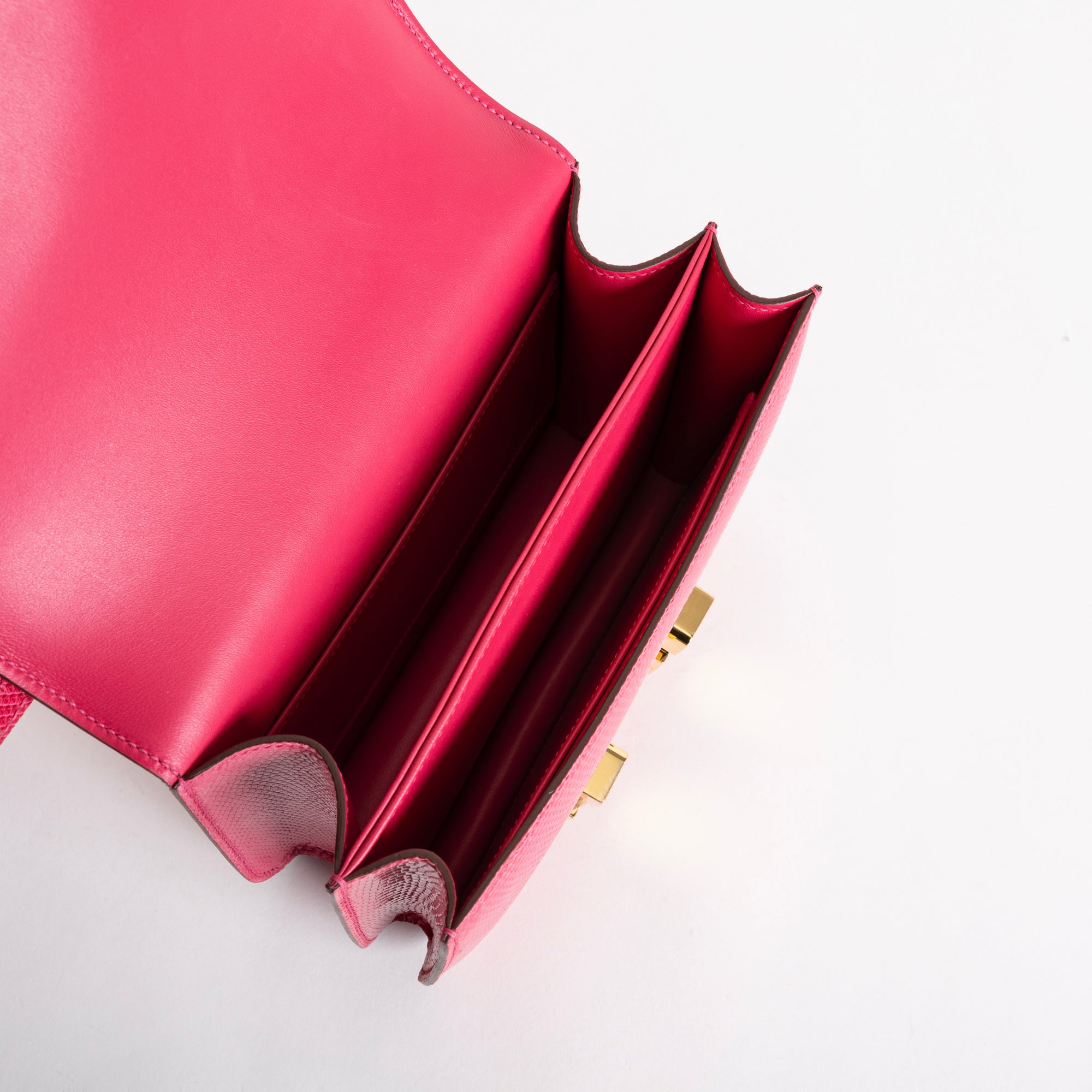 CONSTANCE 18 (MINI) LIZARD LEATHER ROSE FUCHSIA WITH GOLD HARDWARE (GHW)