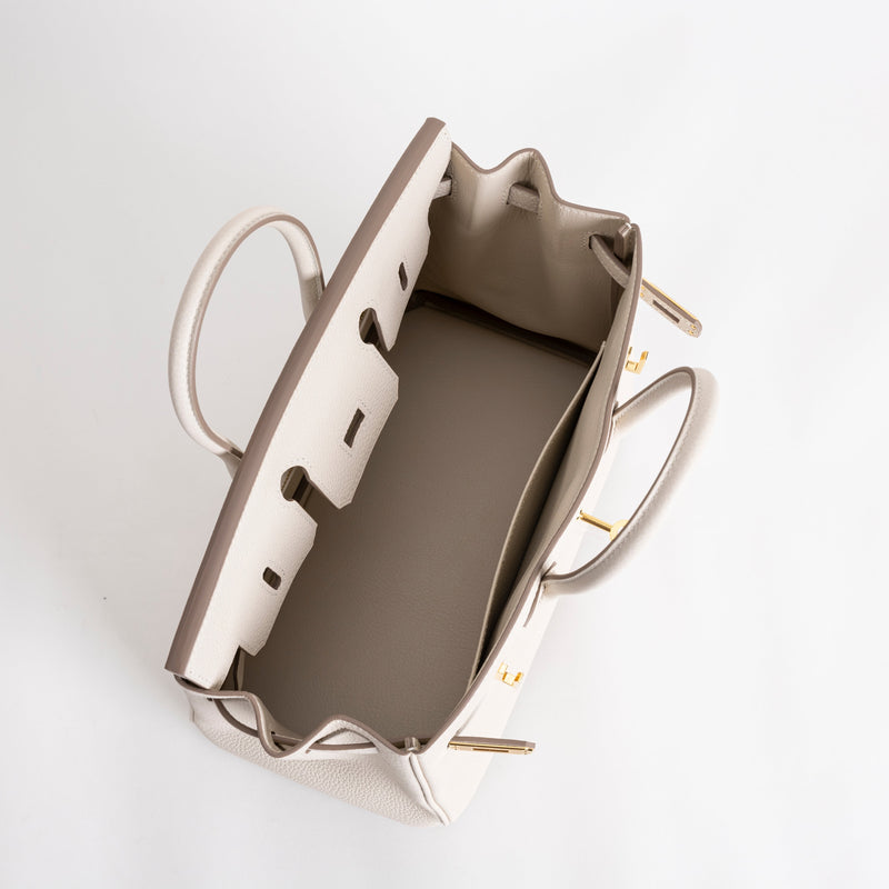 BIRKIN 25 TOGO LEATHER CRAIE WITH GOLD HARDWARE (GHW)