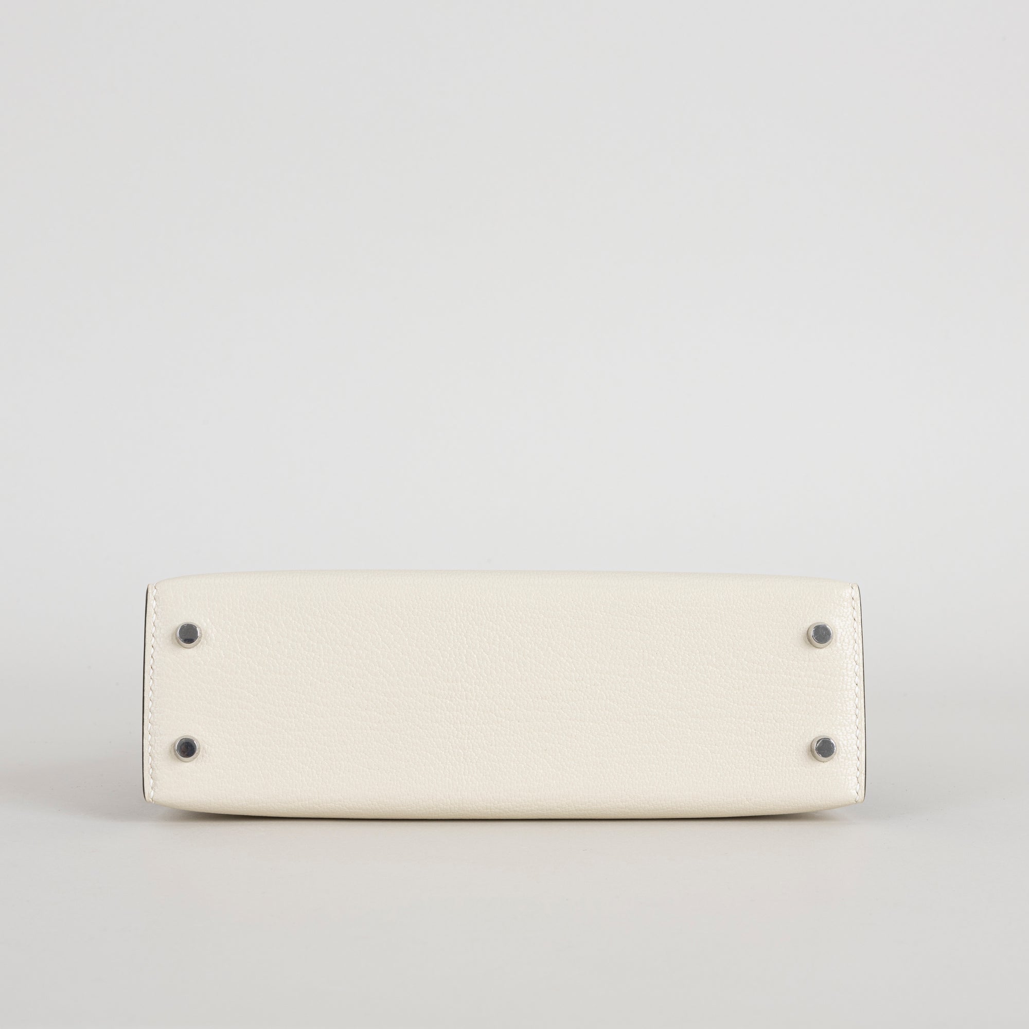 MINI KELLY II (20) CHEVRE LEATHER HORSESHOE STAMP (HSS) CRAIE & NOIR (BLACK) WITH PALLADIUM HARDWARE (PHW)