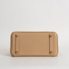 BIRKIN 25 TOGO LEATHER CHAI WITH GOLD HARDWARE (GHW)