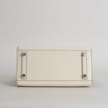 BIRKIN 25 EPSOM LEATHER (SELLIER SHAPE) HORSESHOE STAMP (HSS) BI-COLOR NATA & NOIR (BLACK) WITH PALLADIUM HARDWARE (PHW)