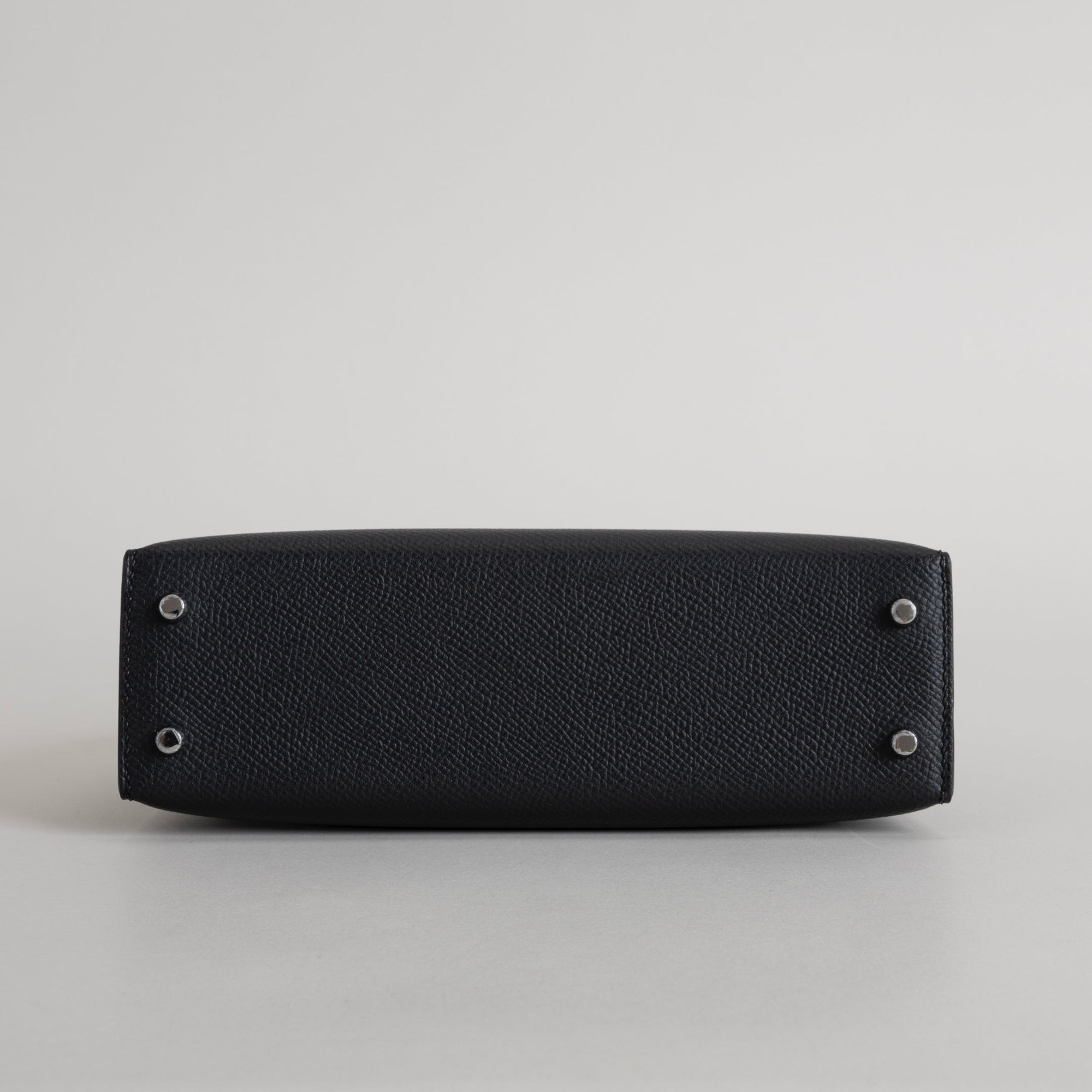 MINI KELLY II (20) TOUCH SHINY MISSISSIPPIENSIS ALLIGATOR LEATHER & EPSOM LEATHER NOIR (BLACK) WITH PALLADIUM HARDWARE (PHW)