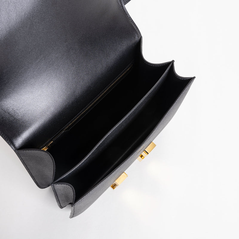 CONSTANCE 24 EPSOM LEATHER NOIR (BLACK) WITH GOLD HARDWARE (GHW)