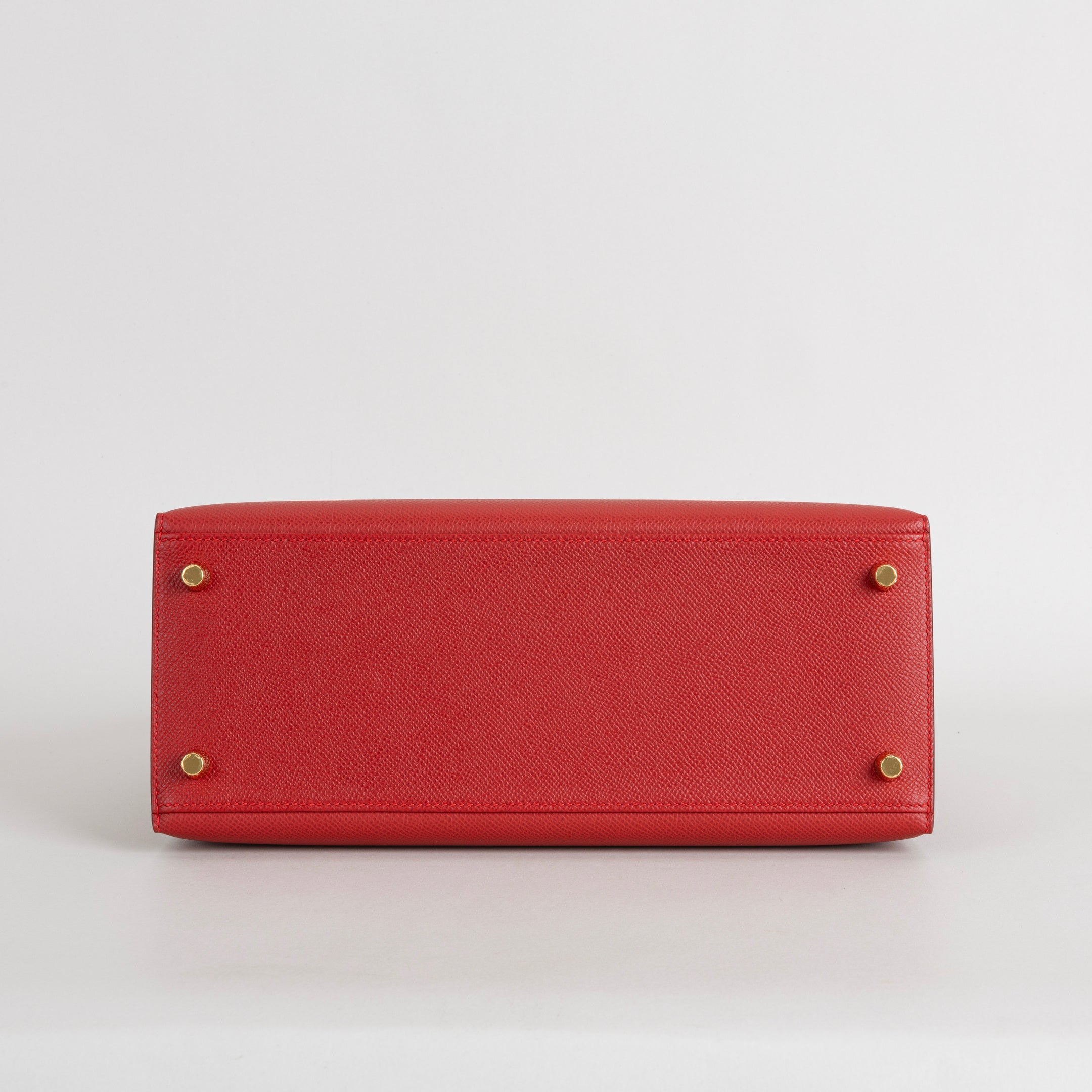 KELLY 28 EPSOM LEATHER ROUGE CASAQUE WITH GOLD HARDWARE (GHW)