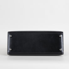 KELLY 28 BLACK BOX CALF LEATHER WITH PALLADIUM HARDWARE (PHW)