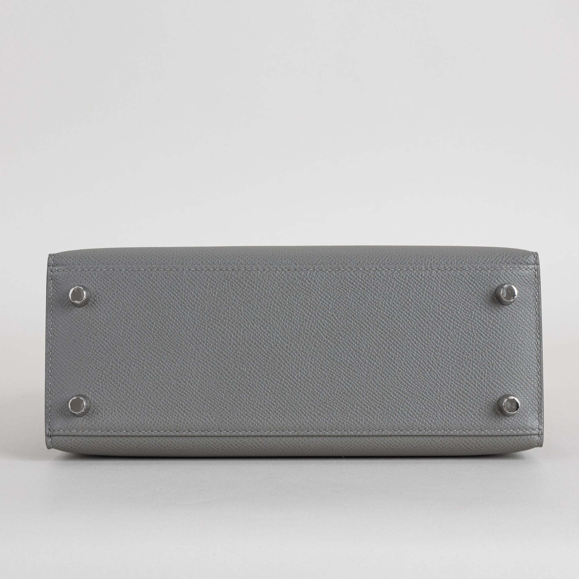 KELLY 25 EPSOM LEATHER GRIS MEYER WITH PALLADIUM HARDWARE (PHW)