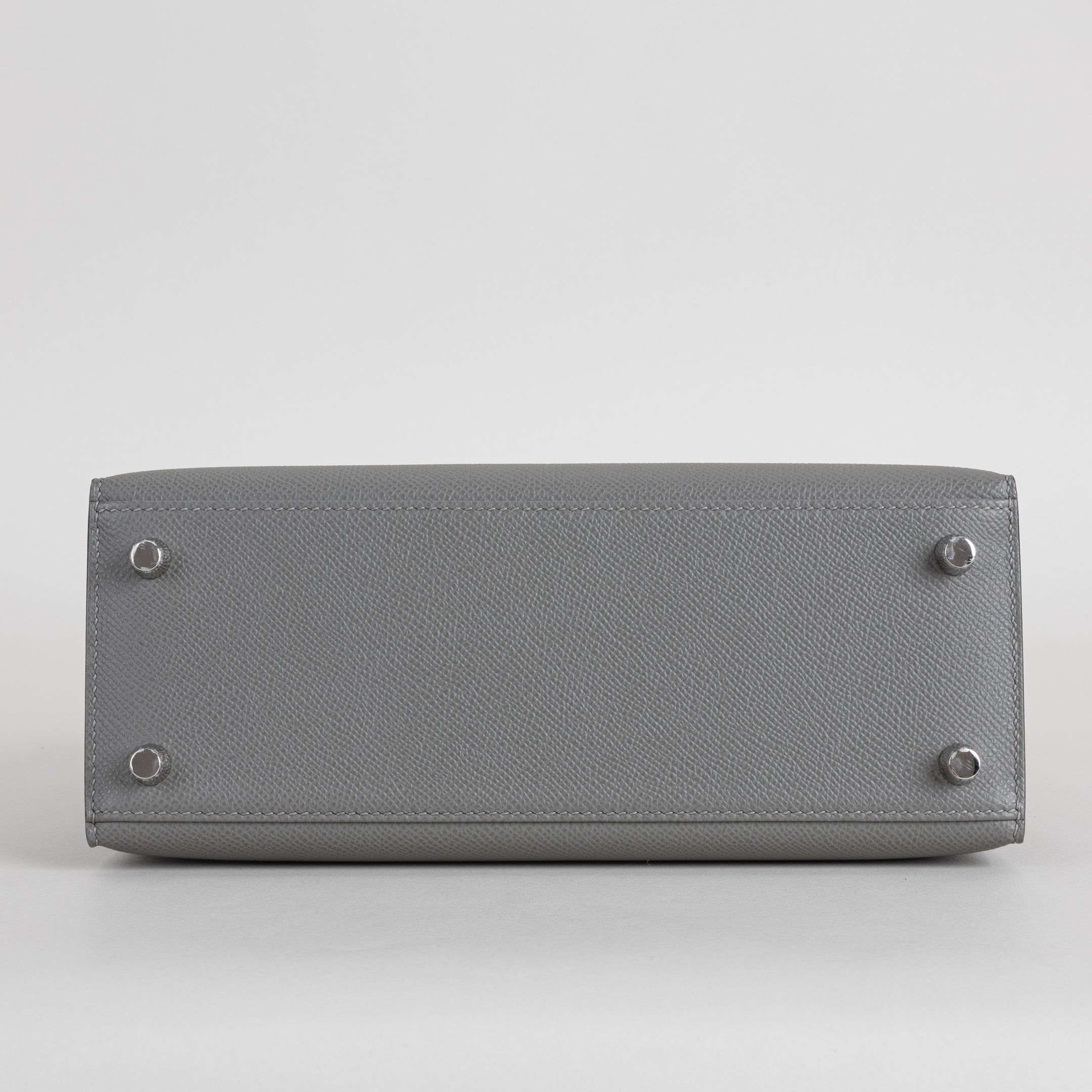 KELLY 25 EPSOM LEATHER GRIS MEYER WITH PALLADIUM HARDWARE (PHW)