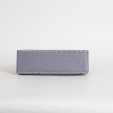 KELLY POCHETTE OSTRICH LEATHER GRIS AGATE WITH PALLADIUM HARDWARE (PHW)