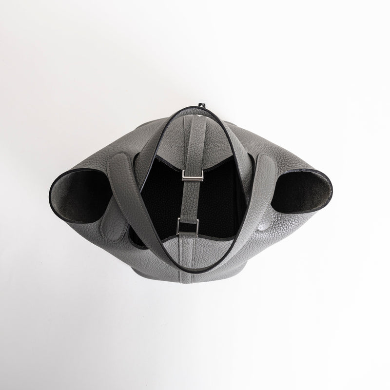 PICOTIN 18 LOCK CLEMENCE LEATHER GRIS MEYER WITH PALLADIUM HARDWARE (PHW)