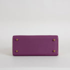 KELLY 25 TOGO LEATHER HORSESHOE STAMP (HSS) BI-COLOR ANEMONE & CRAIE WITH GOLD HARDWARE (GHW)