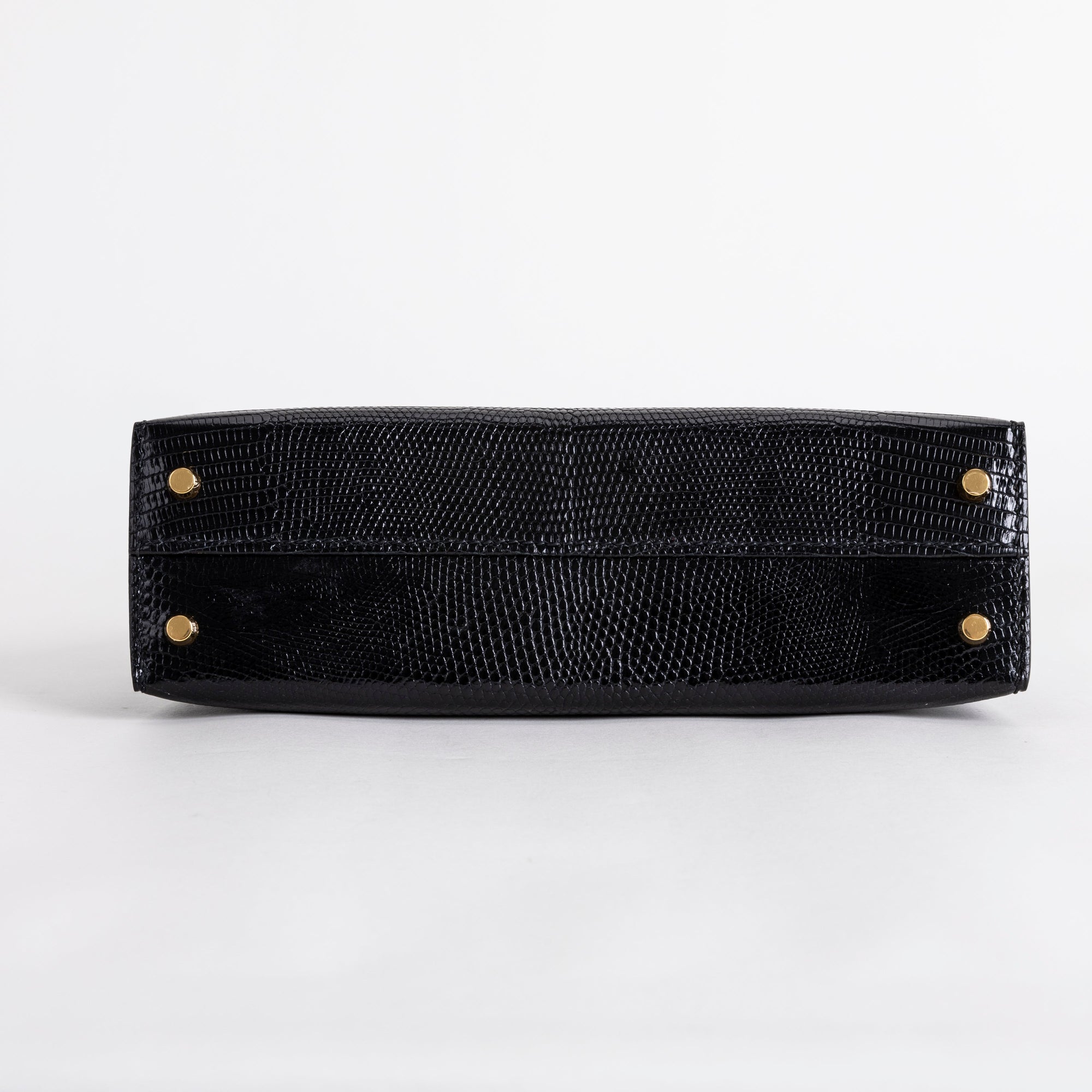 MINI KELLY II (20) LIZARD LEATHER NOIR (BLACK) WITH GOLD HARDWARE (GHW)