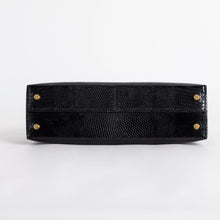 MINI KELLY II (20) LIZARD LEATHER NOIR (BLACK) WITH GOLD HARDWARE (GHW)