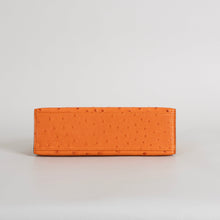 KELLY POCHETTE OSTRICH LEATHER ORANGE WITH GOLD HARDWARE (GHW)