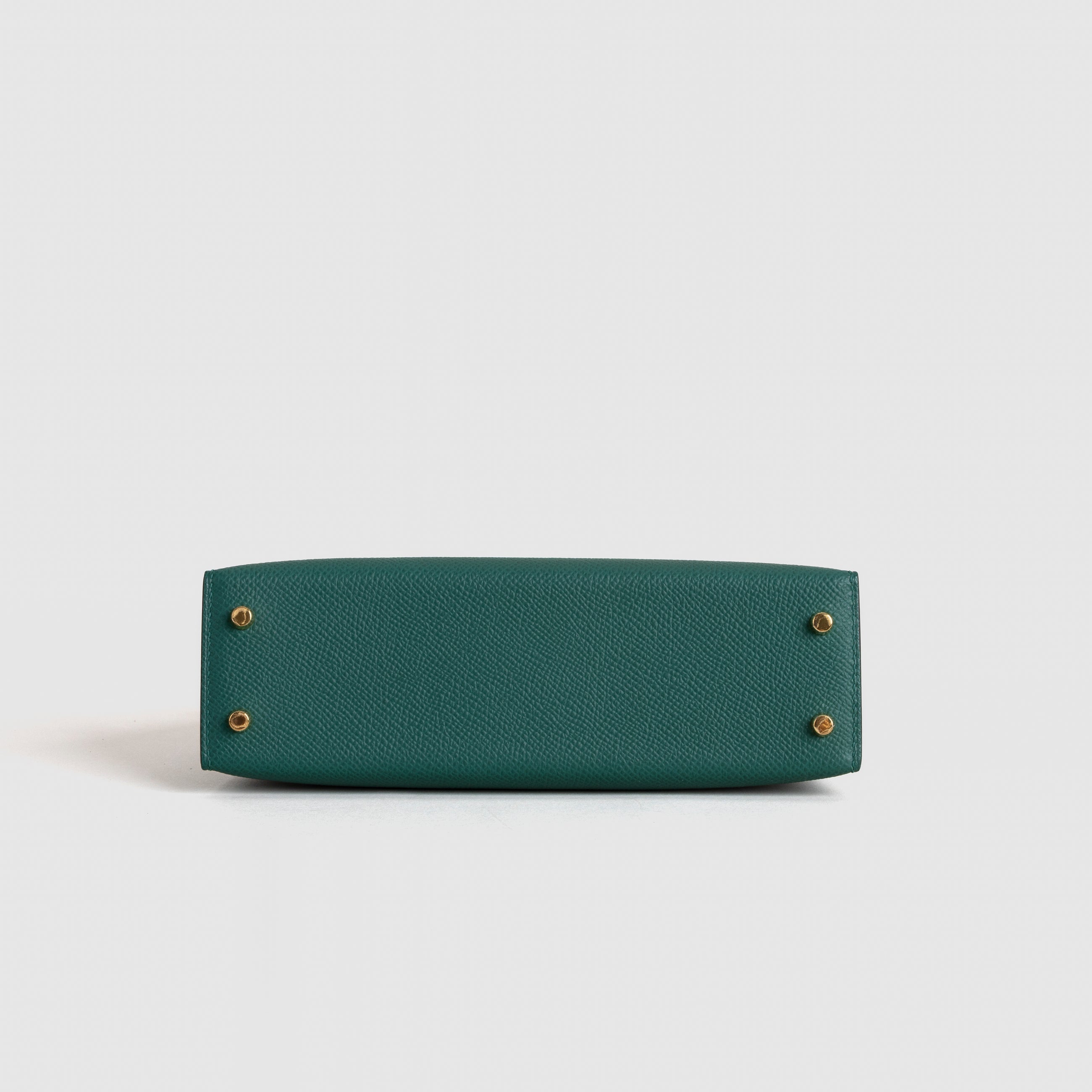 MINI KELLY II (20) EPSOM LEATHER MALACHITE WITH GOLD HARDWARE (GHW)