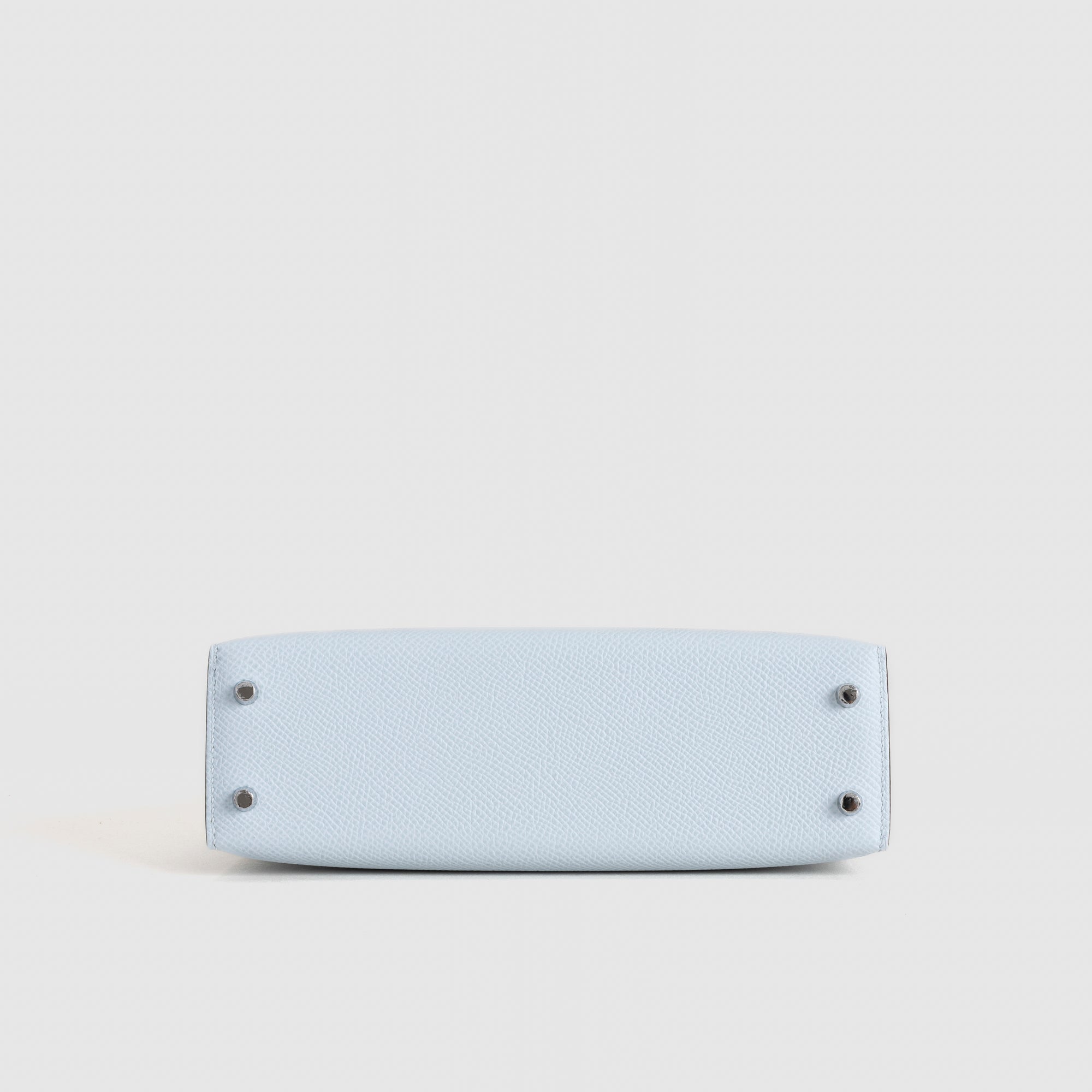 MINI KELLY II (20) EPSOM LEATHER BLEU AZUR WITH PALLADIUM HARDWARE (PHW)