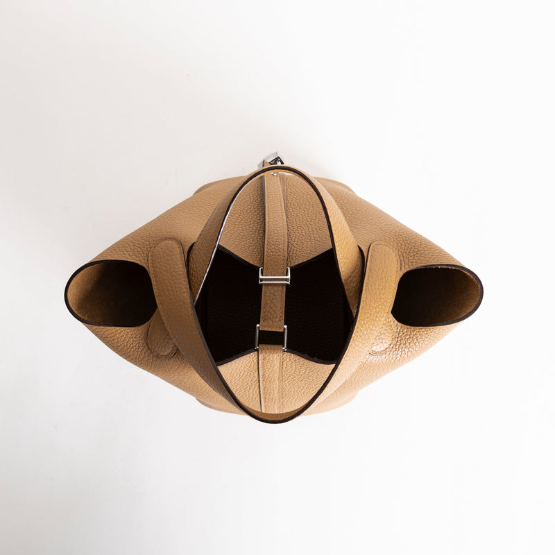 PICOTIN 18 LOCK CLEMENCE LEATHER BISCUIT WITH PALLADIUM HARDWARE (PHW)