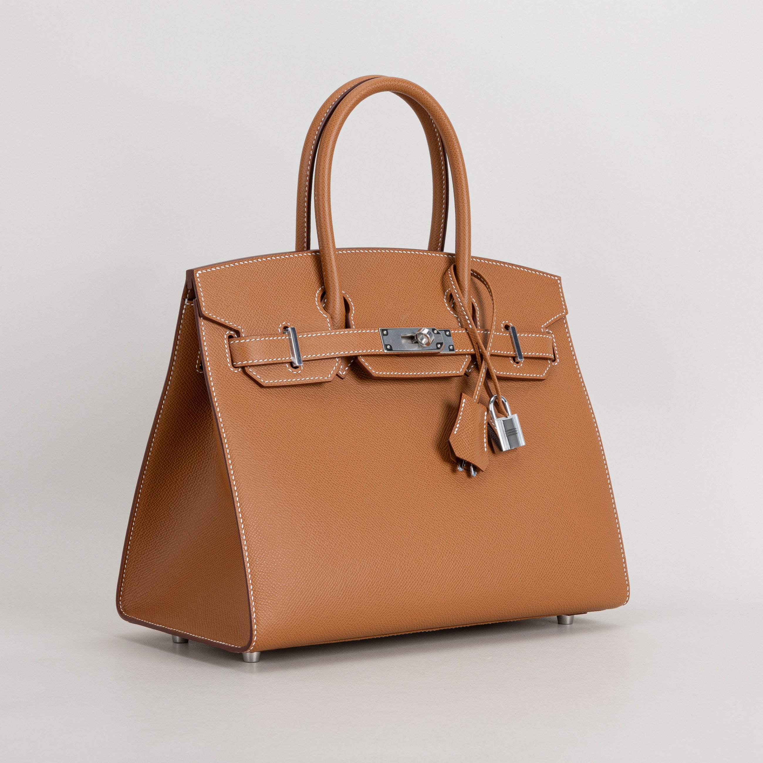 BIRKIN 30 EPSOM LEATHER (SELLIER SHAPE) GOLD WITH PALLADIUM HARDWARE (PHW)