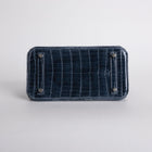 BIRKIN 25 SHINY NILOTICUS CROCODILE LEATHER BLEU TEMPETE WITH PALLADIUM HARDWARE (PHW)