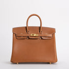 BIRKIN 25 FAUVE BARENIA LEATHER GOLD WITH GOLD HARDWARE (GHW)