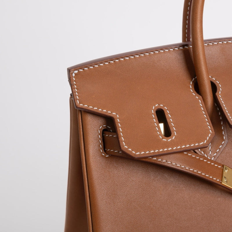 BIRKIN 25 FAUVE BARENIA LEATHER GOLD WITH GOLD HARDWARE (GHW)