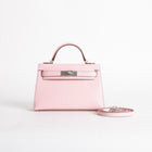 MINI KELLY II (20) CHEVRE LEATHER ROSE SAKURA WITH PALLADIUM HARDWARE (PHW)