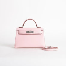 MINI KELLY II (20) CHEVRE LEATHER ROSE SAKURA WITH PALLADIUM HARDWARE (PHW)