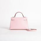 MINI KELLY II (20) CHEVRE LEATHER ROSE SAKURA WITH PALLADIUM HARDWARE (PHW)