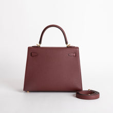 KELLY 25 EPSOM LEATHER ROUGE H WITH GOLD HARDWARE (GHW)