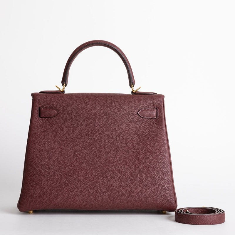 KELLY 28 TOGO LEATHER ROUGE H WITH GOLD HARDWARE (GHW)
