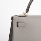 KELLY 28 EPSOM LEATHER GRIS ASPHALTE WITH GOLD HARDWARE (GHW)