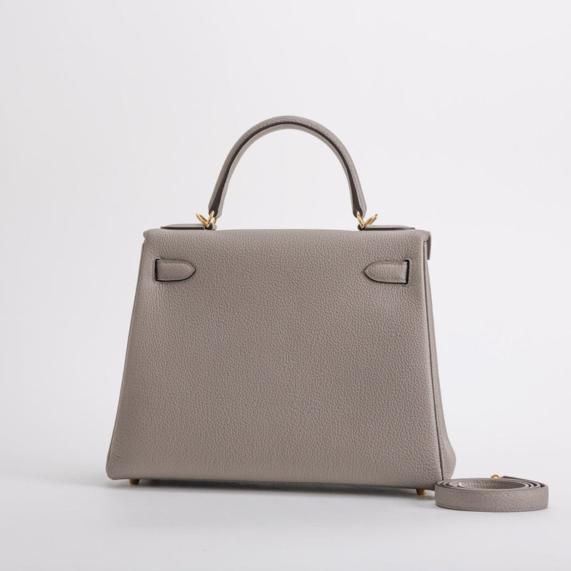 KELLY 28 TOGO LEATHER GRIS ASPHALTE WITH GOLD HARDWARE (GHW)