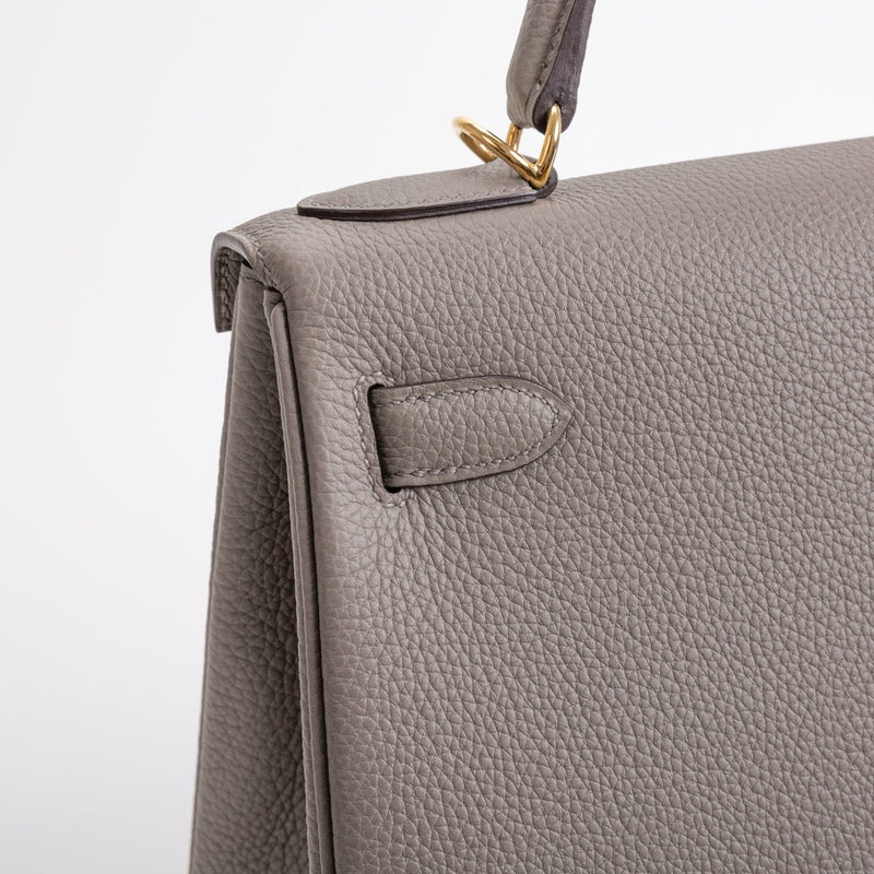 KELLY 28 TOGO LEATHER GRIS ASPHALTE WITH GOLD HARDWARE (GHW)