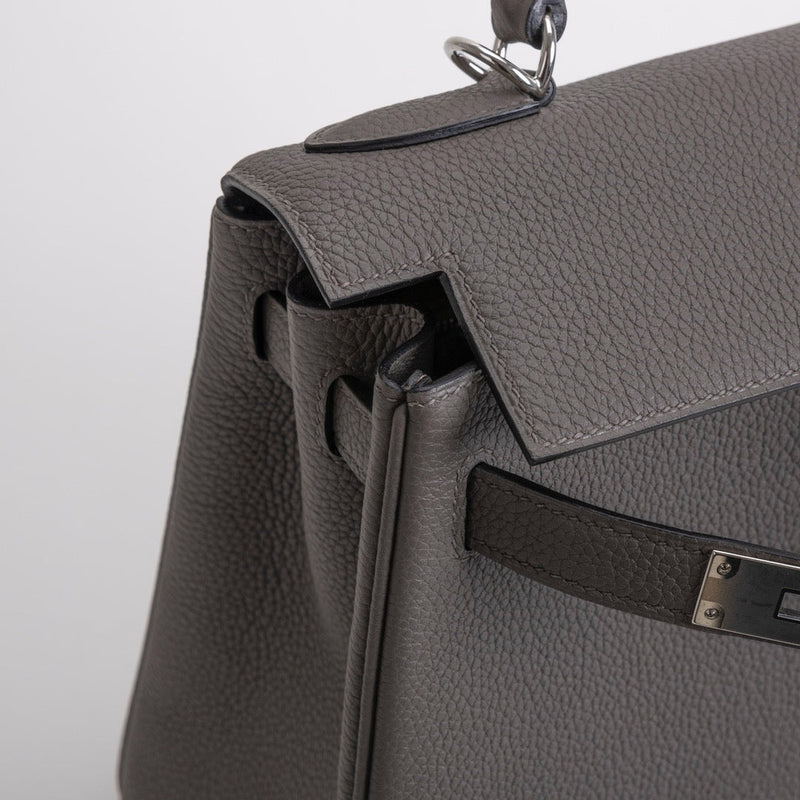 KELLY 28 TOGO LEATHER ETAIN WITH PALLADIUM HARDWARE (PHW)